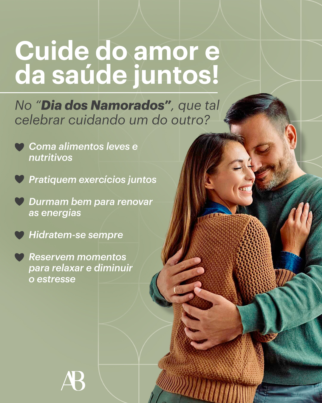 Neste "Dia dos namorados", que tal celebrar cuidando da saúde a dois?